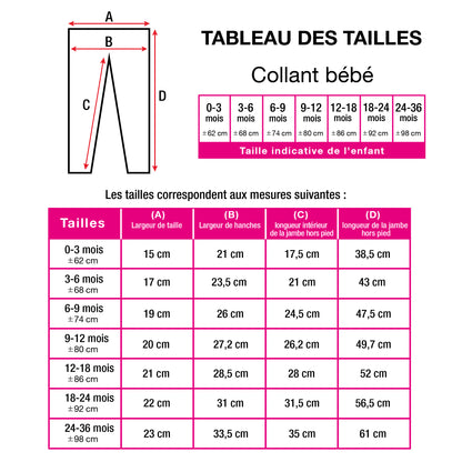 Collant Dermasilk enfant de 0 à 36 mois